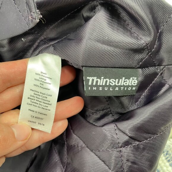 Talbots Purple Hooded Rain Coat Jacket Womens Size Small Petite Pockets Lined - Picture 6 of 9